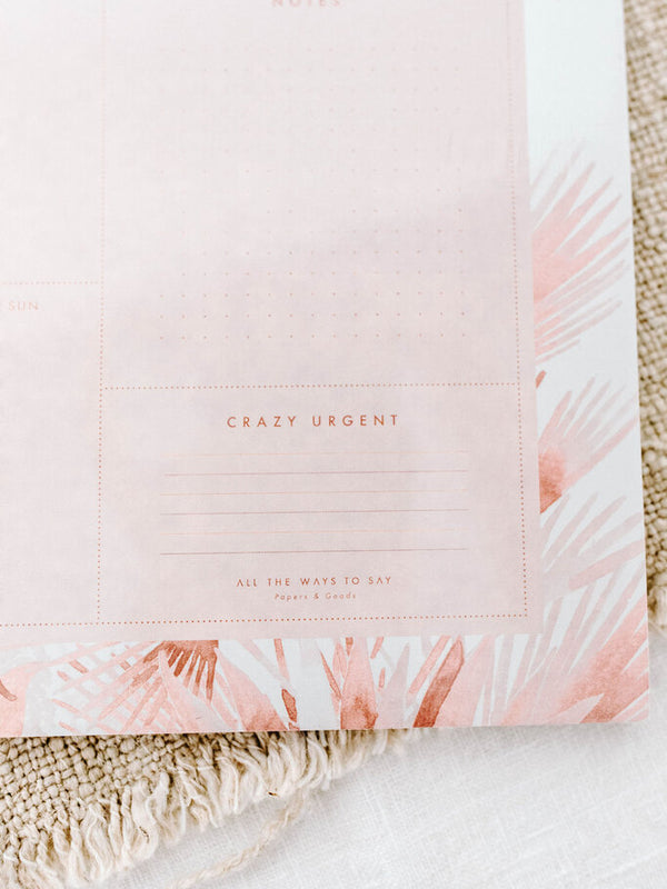 pink forest weekly planner