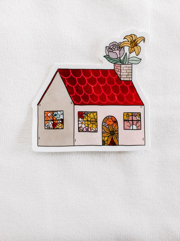 house floral sticker