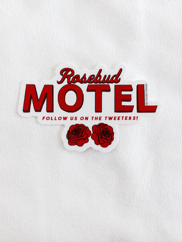 Rosebud motel sticker