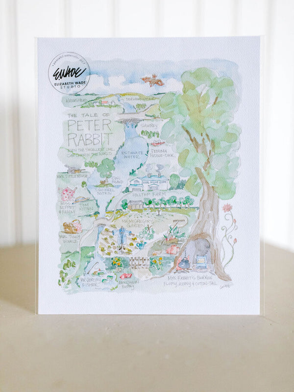 peter rabbit watercolor 11x14