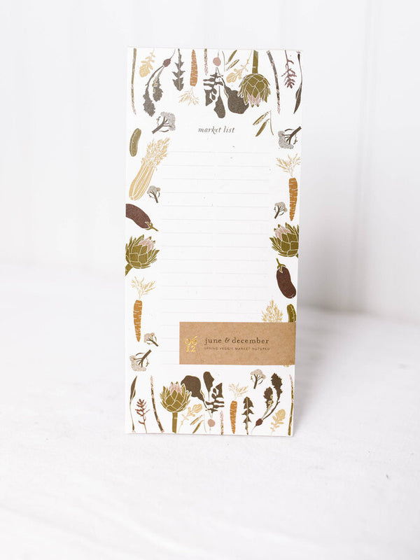 Spring Veggie Market List Notepad