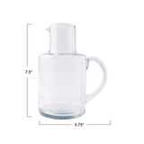32 oz. Blown Recycled Etched Glass Pitcher