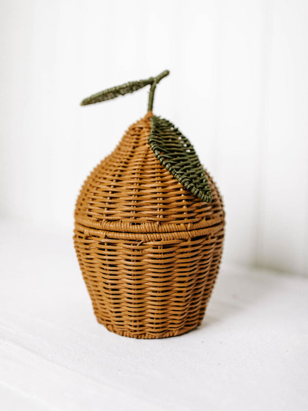 Hand- Woven Rattan lemon basket