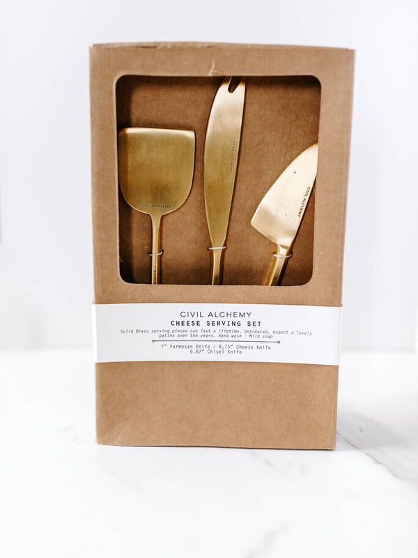Brass Cheese Set