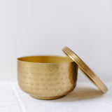 Antique brass aluminum container