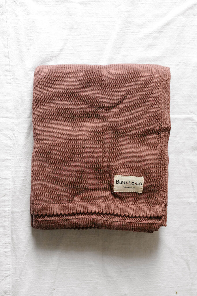 100% Organic Luxe Baby Blanket Sugar Plum
