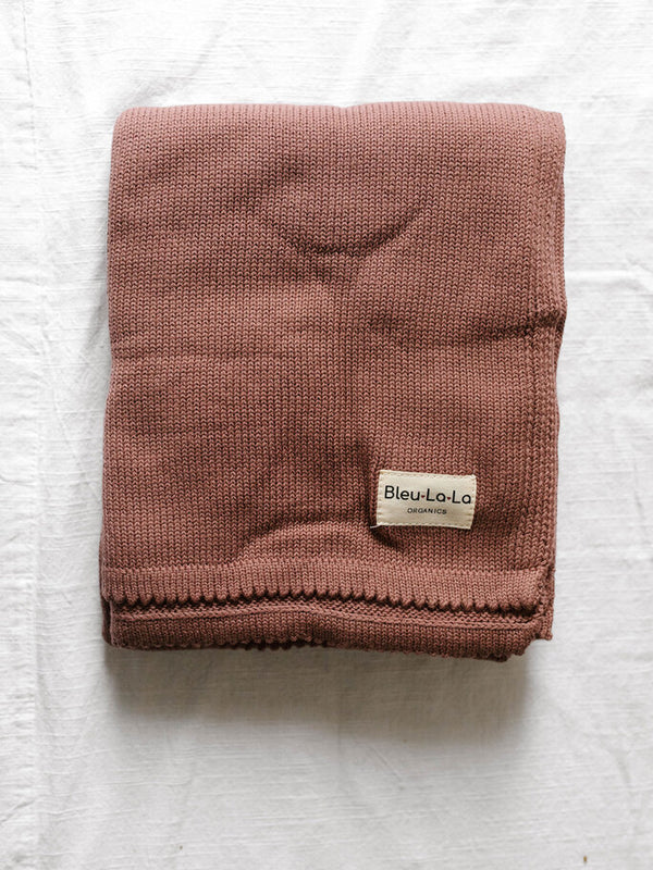 100% Organic Luxe Baby Blanket Sugar Plum