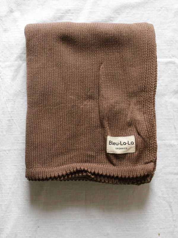 100% Organic Luxe Baby Blanket Milk Chocolate