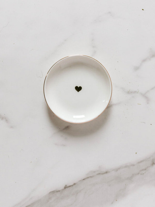 Gold Heart Jewelry Dish