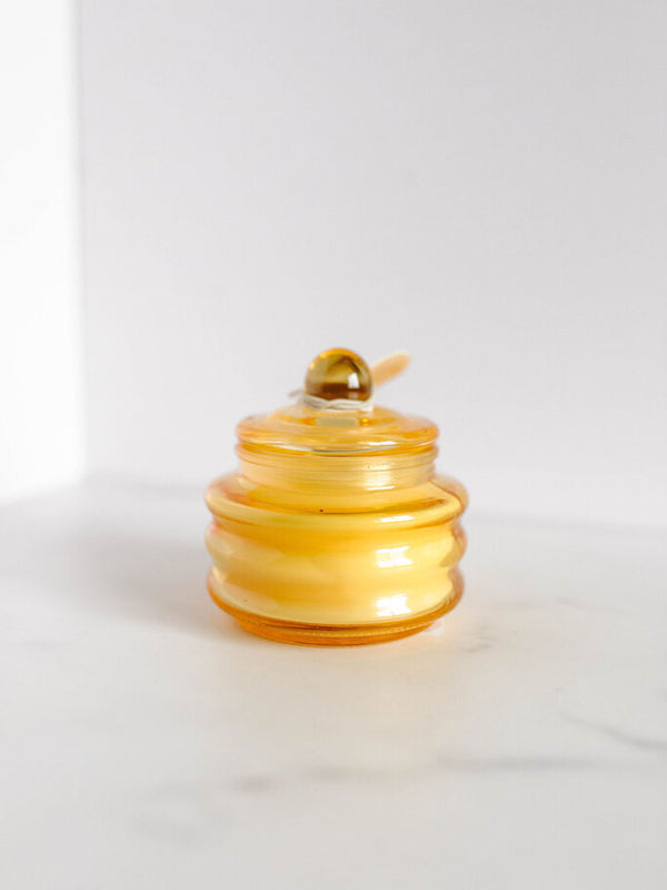 Yellow Glass Meyer Lemon Candle