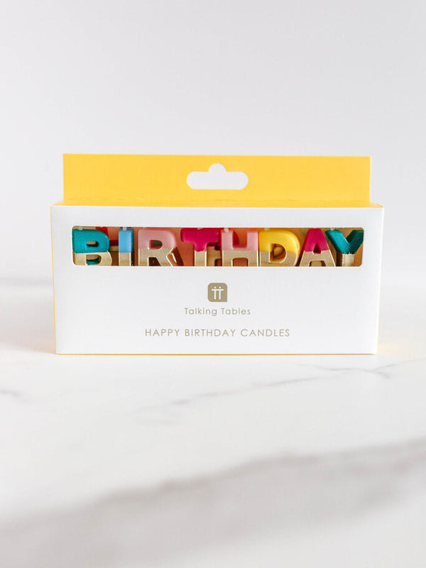 Rainbow Happy Birthday Candles