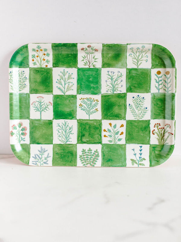 15th Century Illustrated Herbs Birchwood Tray