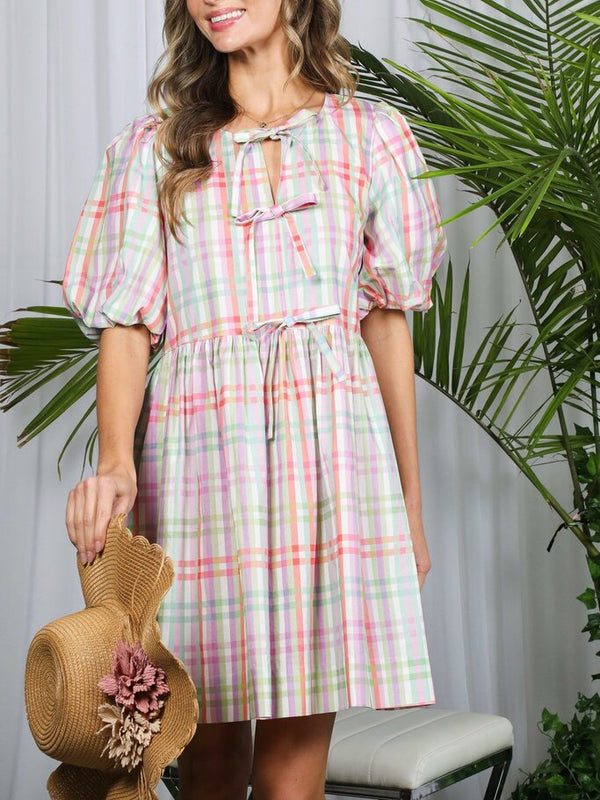 Plaid Baby Doll Dress