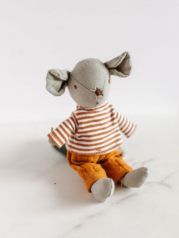 small mouse in trousers