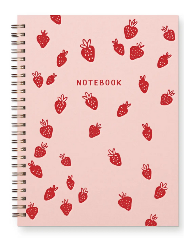 Strawberry Pattern Journal : Lined Notebook