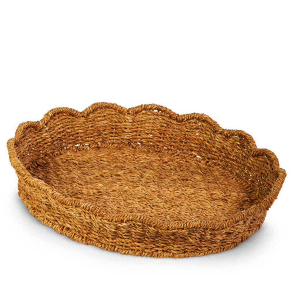 18" scalloped tray