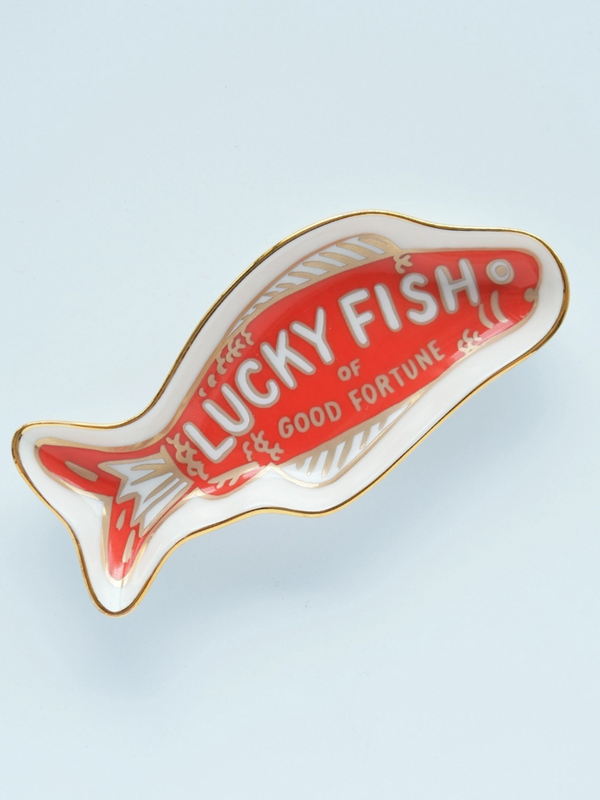 fortune fish trinket dish