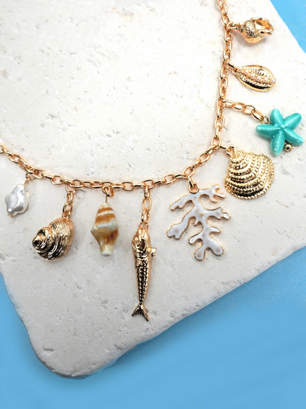 Sea Inspired Charm Necklace