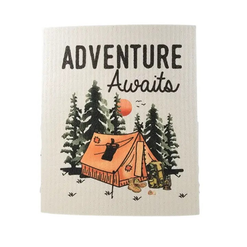 adventure awaits swedish dishcloth