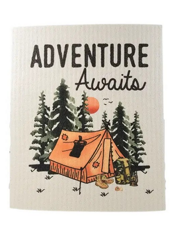 adventure awaits swedish dishcloth