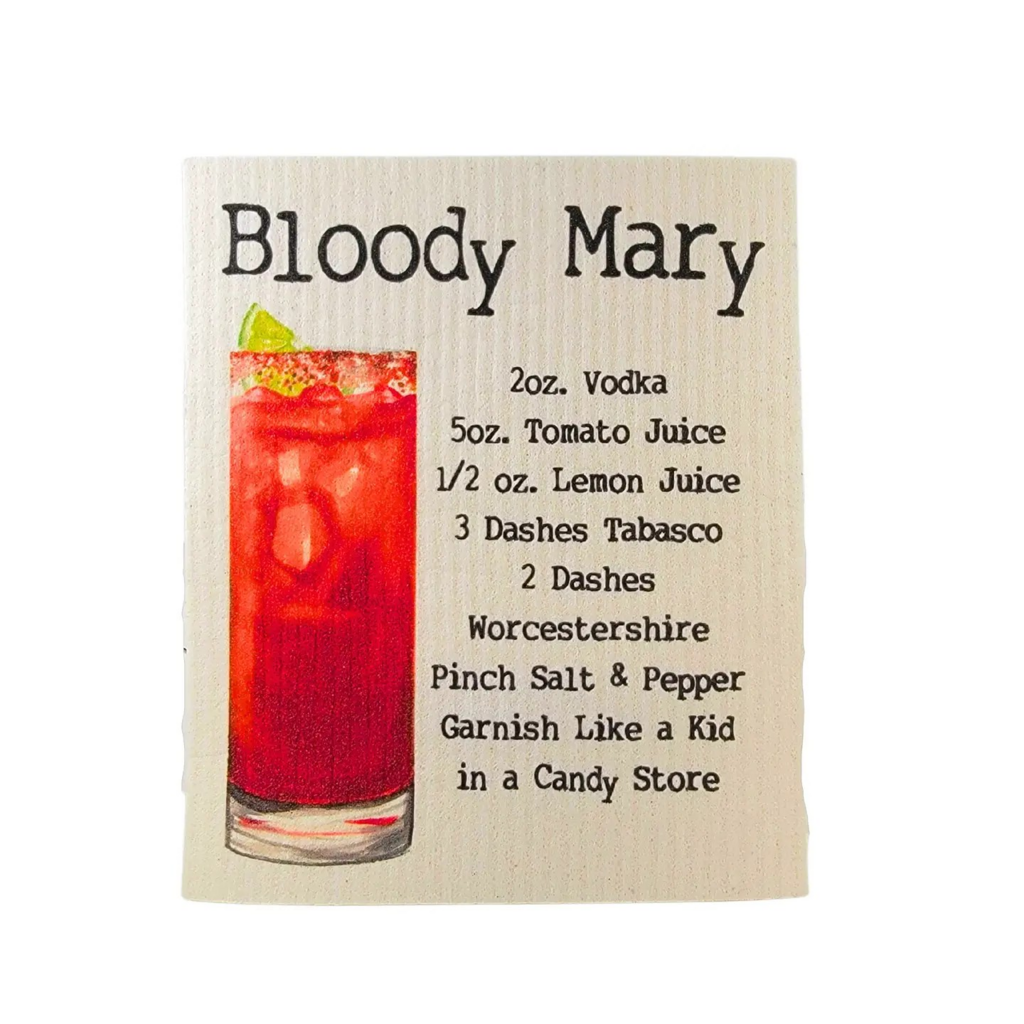 bloody mary bar towel swedish dishcloth