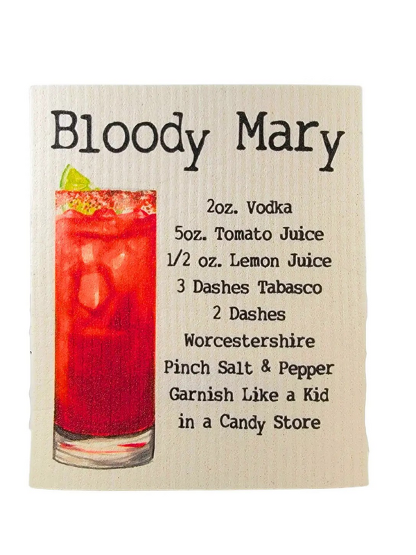 bloody mary bar towel swedish dishcloth