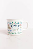 Milk Cows Folk Floral Mug