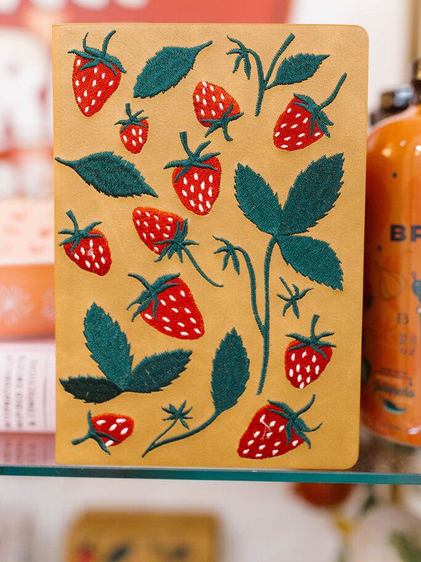 Berries Embroidered Journal Notebook