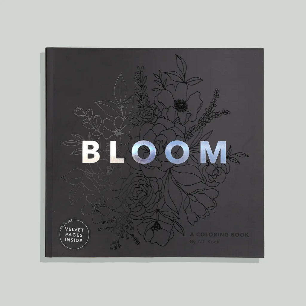bloom coloring book with velvet pages
