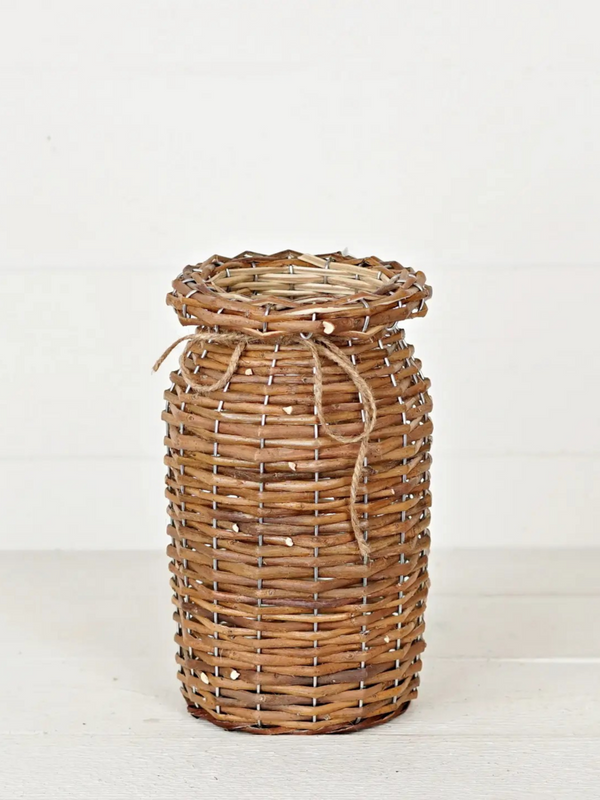 Woven Willow Milk Bucket