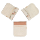 3 piece rainbows and butterflies burp cloth set