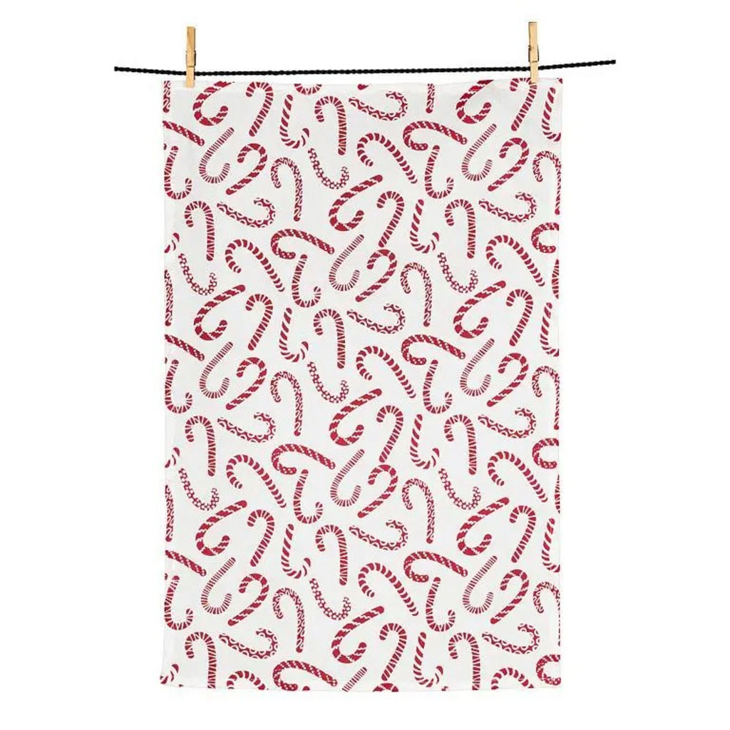 Candy Canes Kitchen Towel-18x28"L