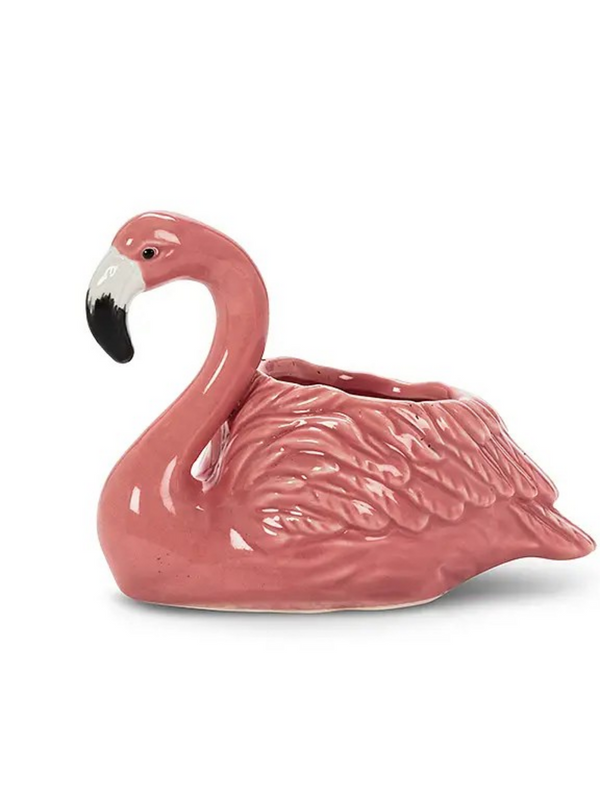 Small Pink Flamingo Planter