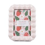 4x6 pink infinity dot ceramic picture frame