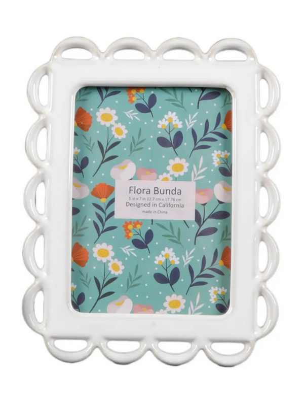 5x7 ivory ceramic picture frame