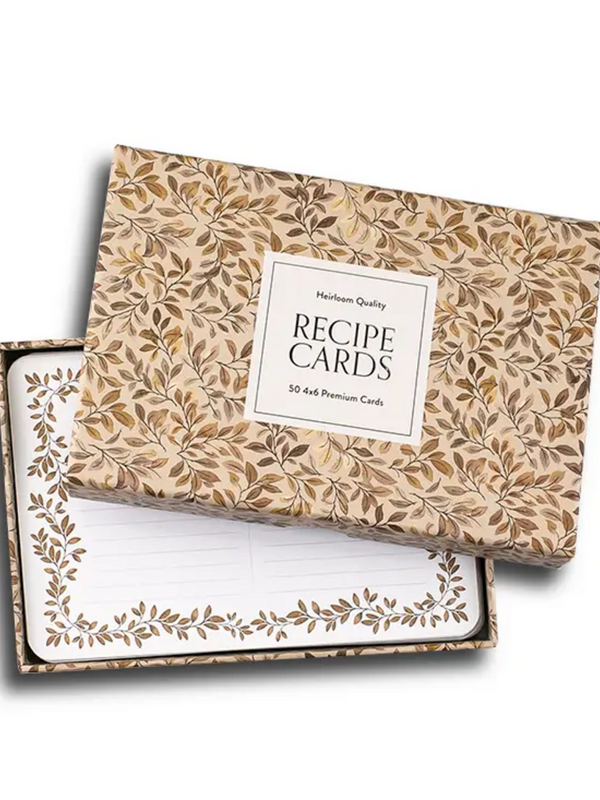 Recipe Cards: 50 Beautifully Designed 4x6 Recipe Cards