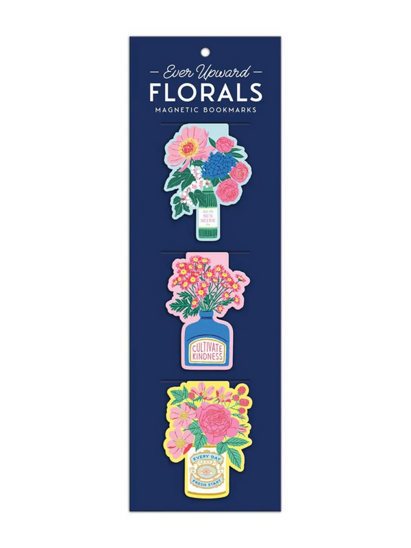 Ever Upward Florals Shaped Magnetic Bookmark