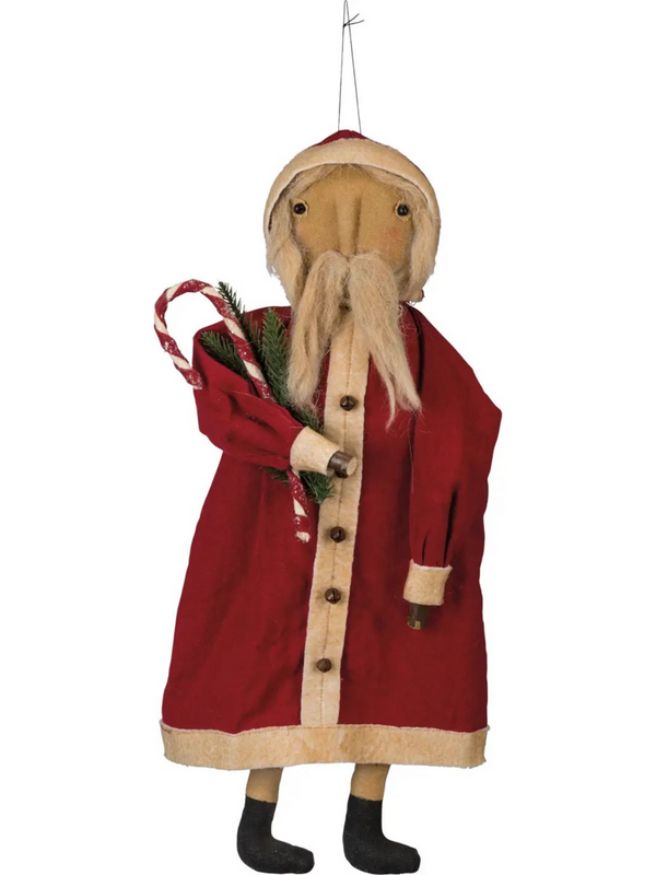 Candy Cane and Greens Santa