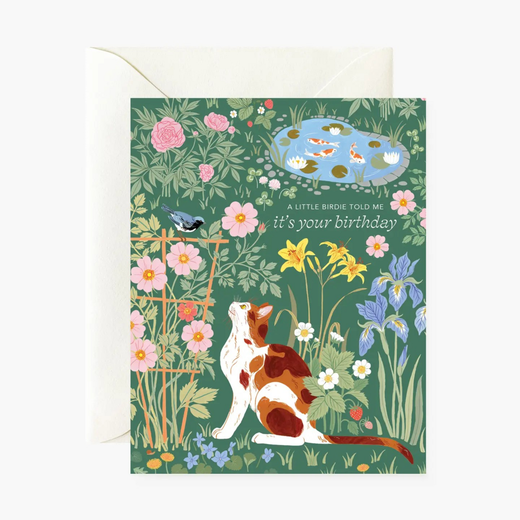 a little birdie told me greeting card