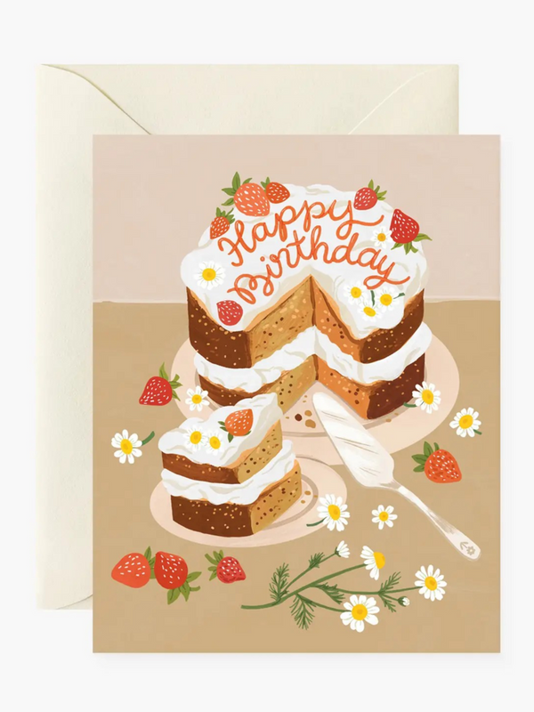 homemade birthday cake greeting card