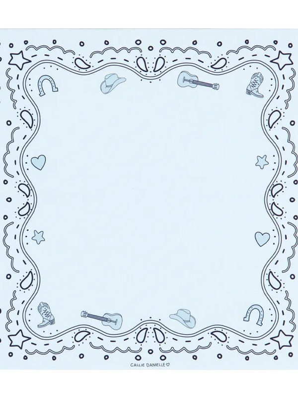 Blue Bandana Western Notepad