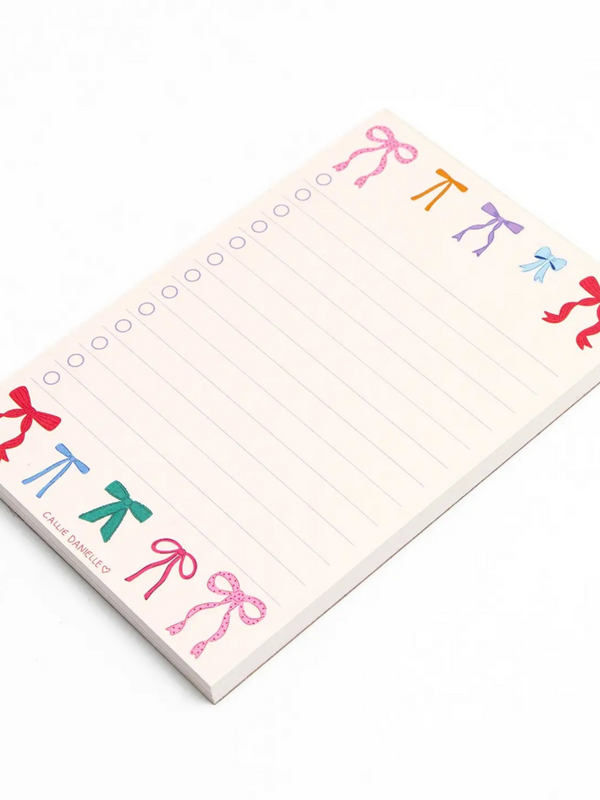 Coquette Bows To Do List Notepad