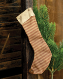 9" gingham stocking ornament
