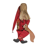 Father Christmas doll with candy cane stocking