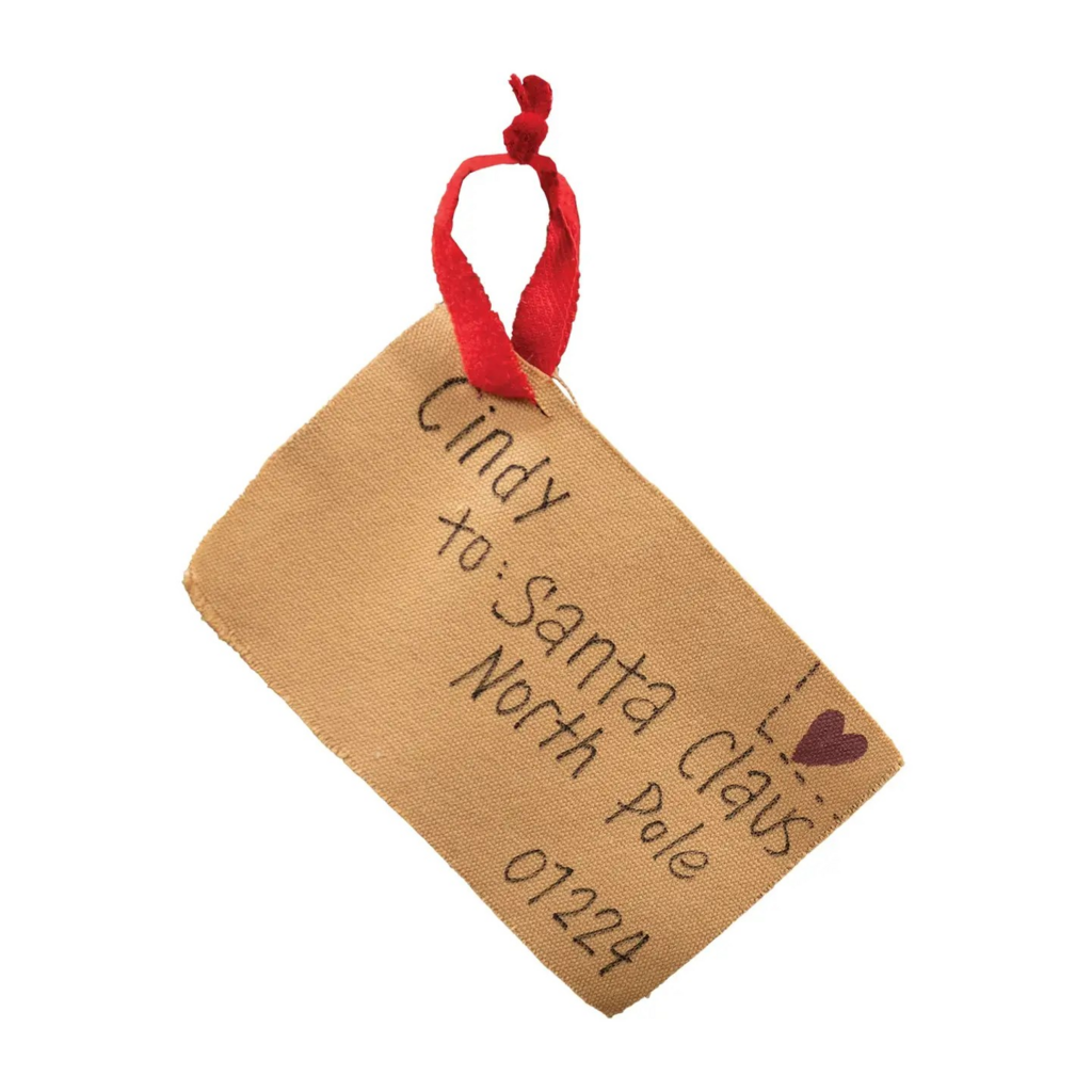 Santa Claus letter ornament