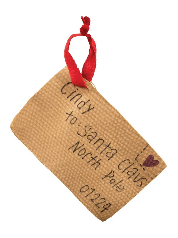 Santa Claus letter ornament