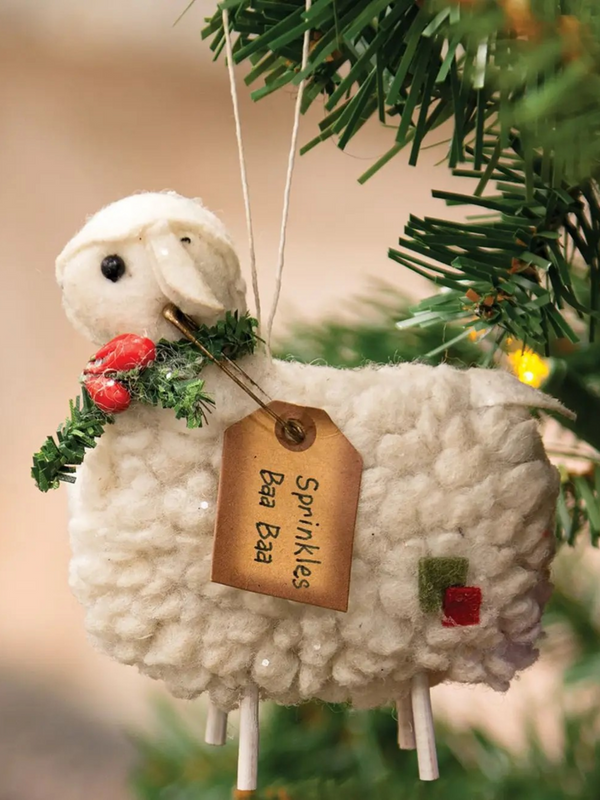sprinkles sheep ornament