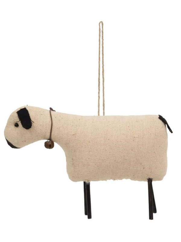 stuffed primitive sheep ornament
