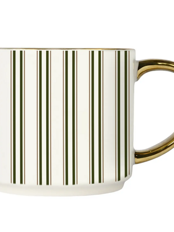 Green Stripe Coffee Mug