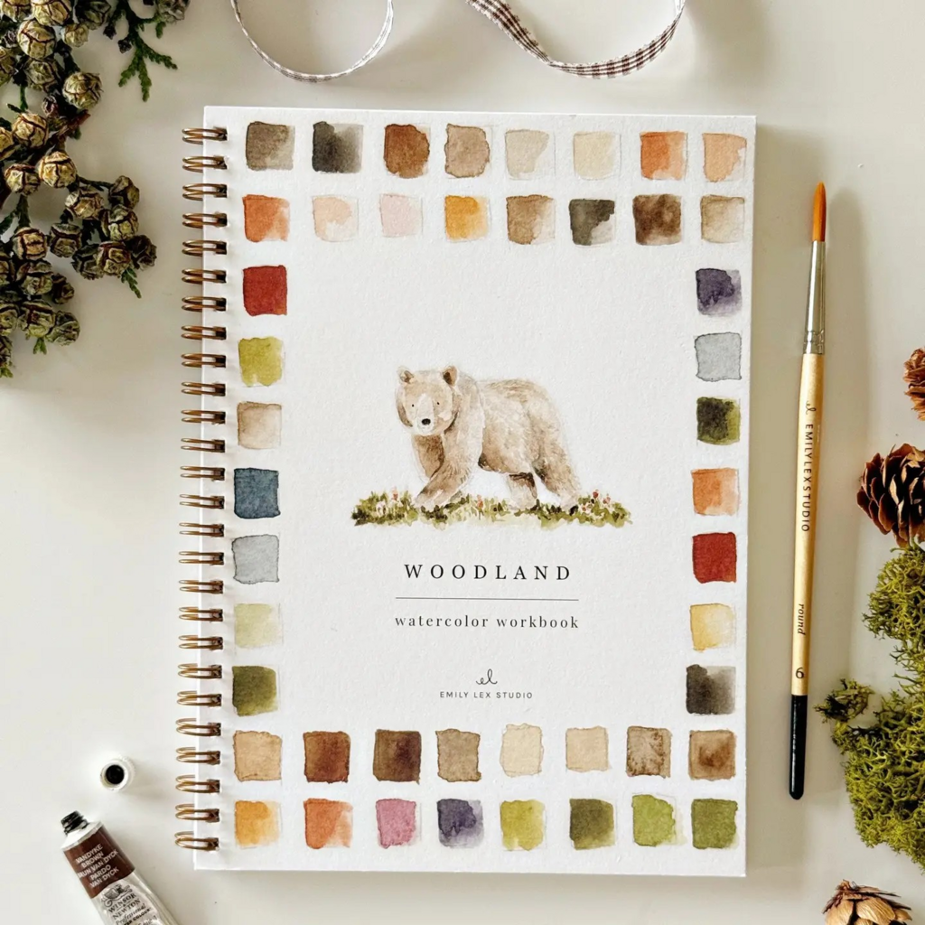 woodland watercolor workbook